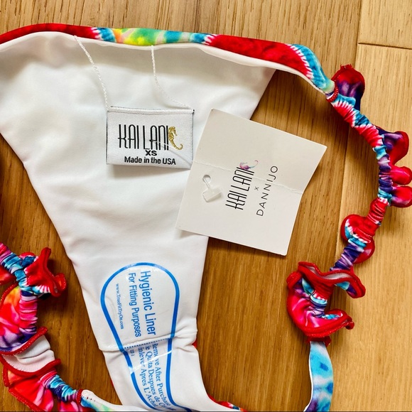 DANNIJO x Kai Lani bikini collab Tie Dye Skimpy Bikini NWT Large top XS bottoms - Picture 9 of 15